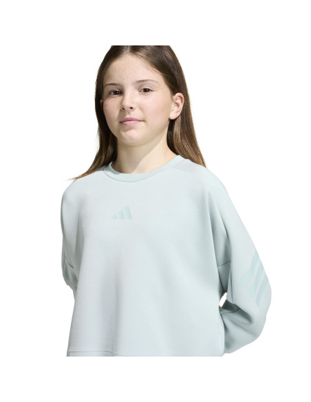 SUDADERA NÑA TURQUESA C/CJA LISA