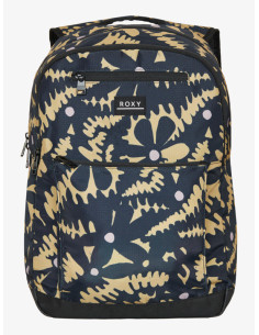 MOCHILA CORDURA ESTAMPADA FLOR ROXY NEGRO/KAI