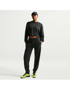 PANTALON DE CHICA ANCHO ALGODON FINO NIKE TERRY TIRO MEDIO
