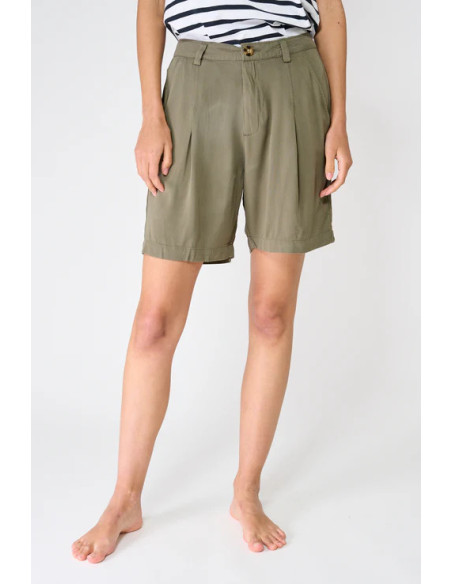 BERMUDA VISCOSA BATELA KAKI