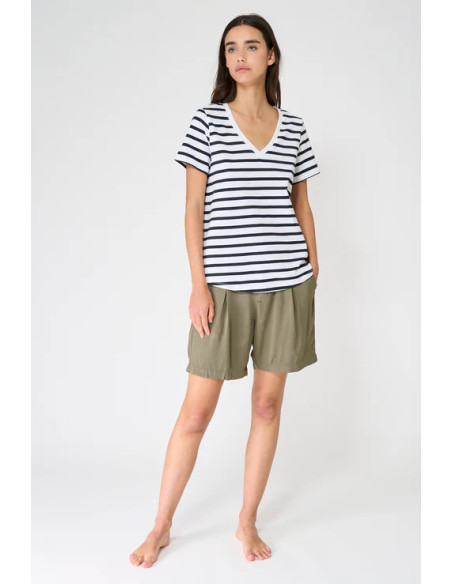 BERMUDA VISCOSA BATELA KAKI