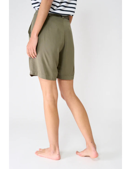 BERMUDA VISCOSA BATELA KAKI