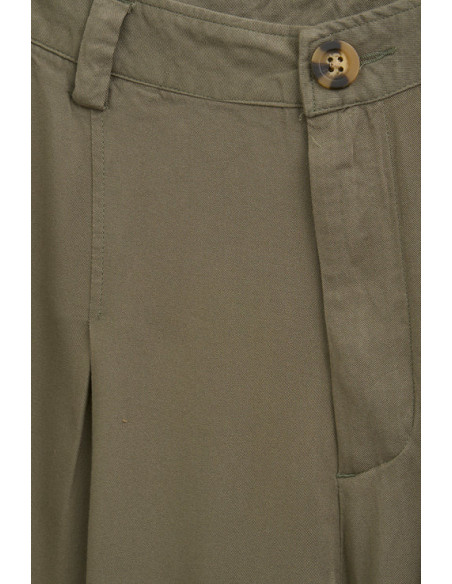 BERMUDA VISCOSA BATELA KAKI