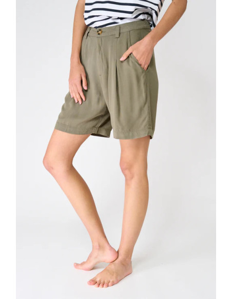 BERMUDA VISCOSA BATELA KAKI