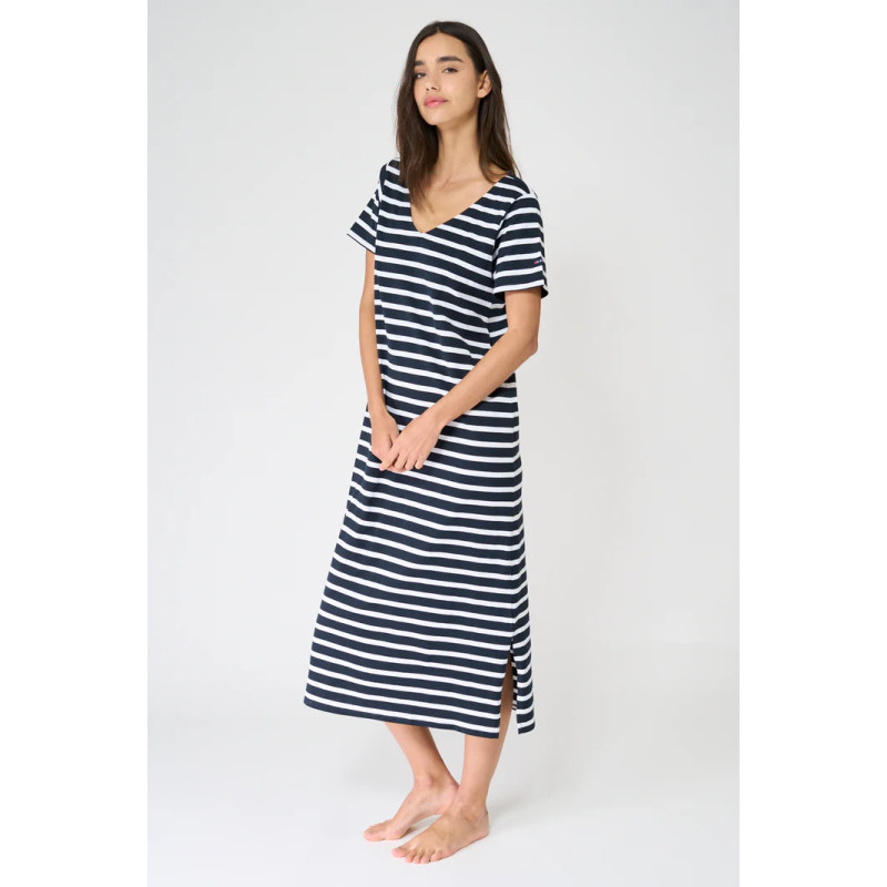 VESTIDO BATELA RAYAS MARINERA