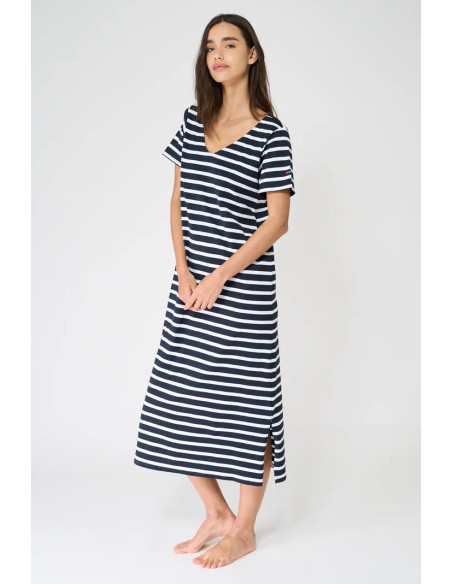 VESTIDO BATELA RAYAS MARINERA