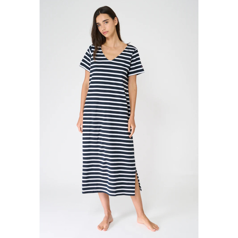 VESTIDO BATELA RAYAS MARINERA