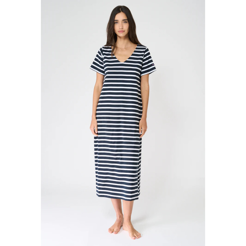 VESTIDO BATELA RAYAS MARINERA