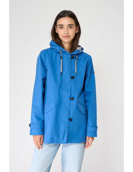 GABARDINA BATELA AZUL ALGODÓN