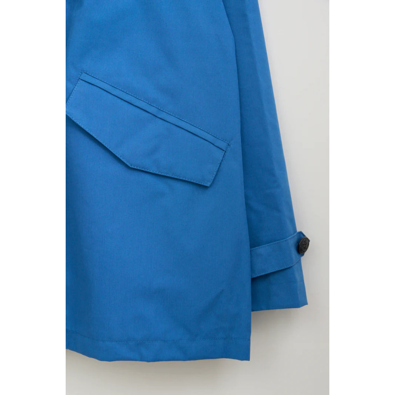GABARDINA BATELA AZUL ALGODÓN