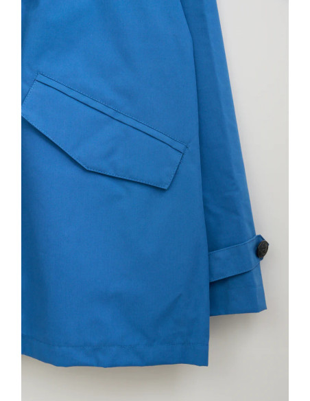 GABARDINA BATELA AZUL ALGODÓN