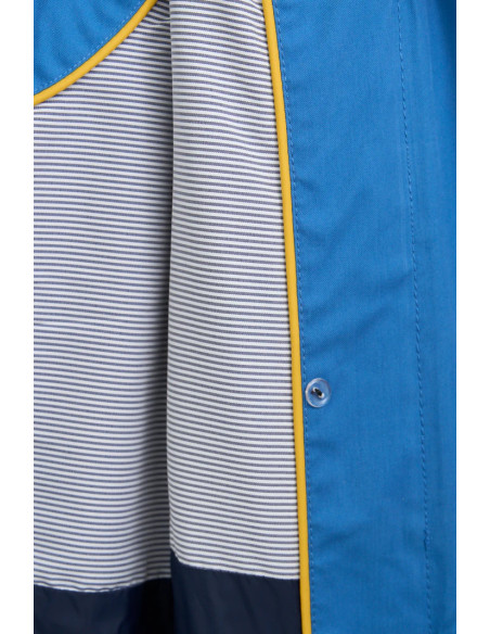 GABARDINA BATELA AZUL ALGODÓN