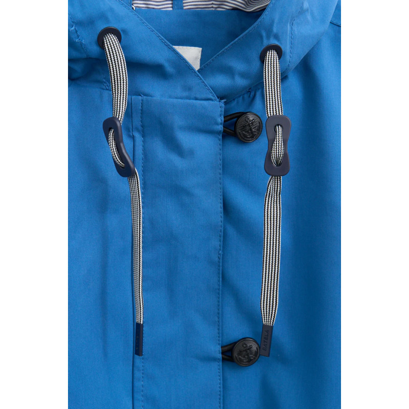 GABARDINA BATELA AZUL ALGODÓN