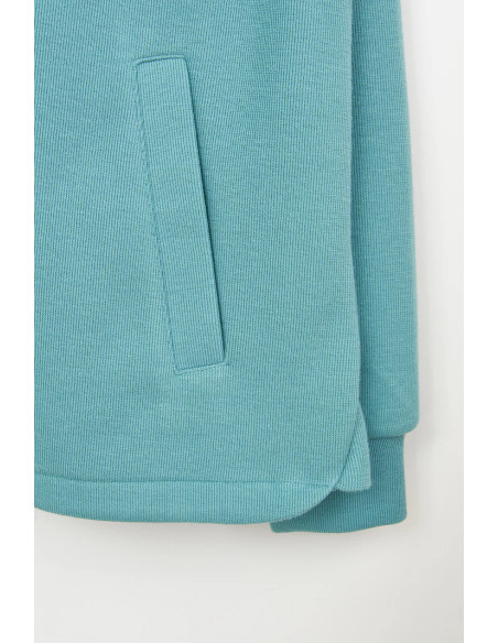 CHAQUETA BATELA TURQUESA