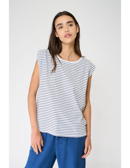 CAMISETA BATELA SIN MANGAS MARINERA