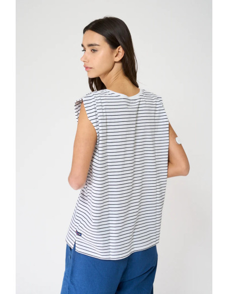 CAMISETA BATELA SIN MANGAS MARINERA