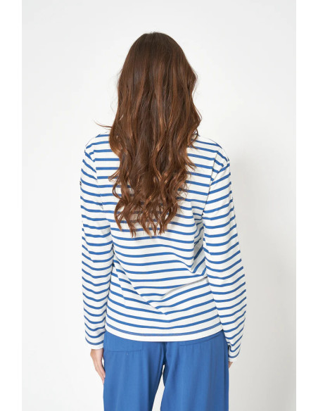 CAMISETA BATELA RAYAS MARINERA BLCO/MNO