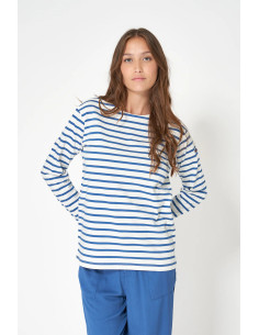 CAMISETA BATELA RAYAS MARINERA BLCO/MNO