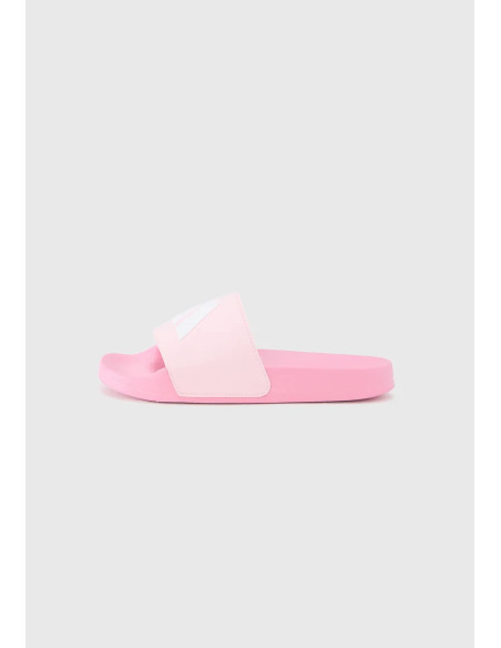 CHANCLA ADILETTE AQUA ROSA LOGO