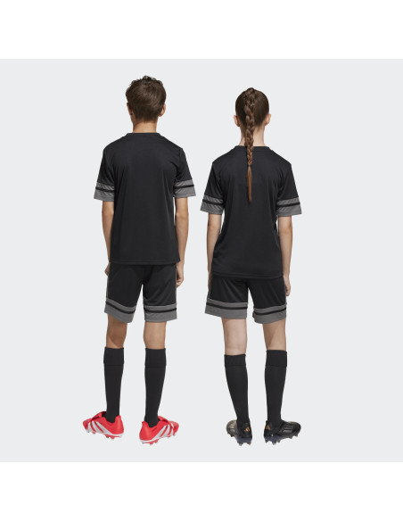 SHORT PARA NIÑ@ MARCA ADIDAS MODELO SQUADRA 25 COLOR NEGRO GRIS
