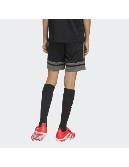 SHORT PARA NIÑ@ MARCA ADIDAS MODELO SQUADRA 25 COLOR NEGRO GRIS