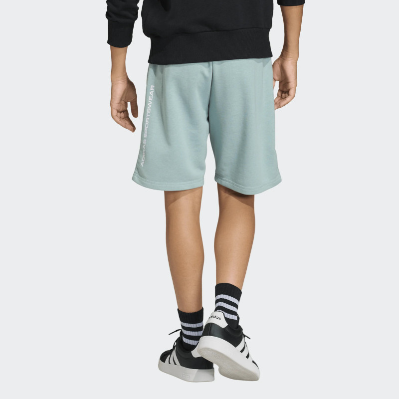 BERMUDA ADIDAS BOYS FRENCH TERRY SLOGAN SHORTS COLOR TURQUESA, ALGODON
