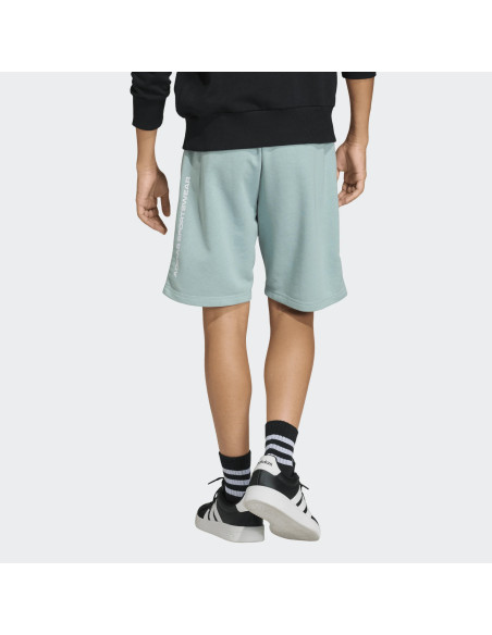 BERMUDA ADIDAS BOYS FRENCH TERRY SLOGAN SHORTS COLOR TURQUESA, ALGODON