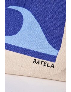 BOLSO EN ALGODÓN CANVAS MOTIVOS SOL Y OLAS