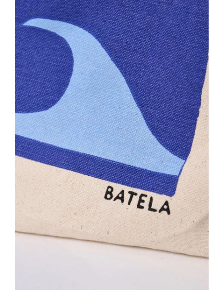 BOLSO EN ALGODÓN CANVAS MOTIVOS SOL Y OLAS