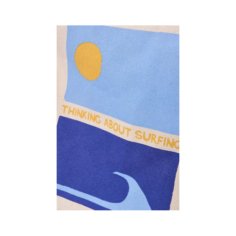 BOLSO EN ALGODÓN CANVAS MOTIVOS SOL Y OLAS