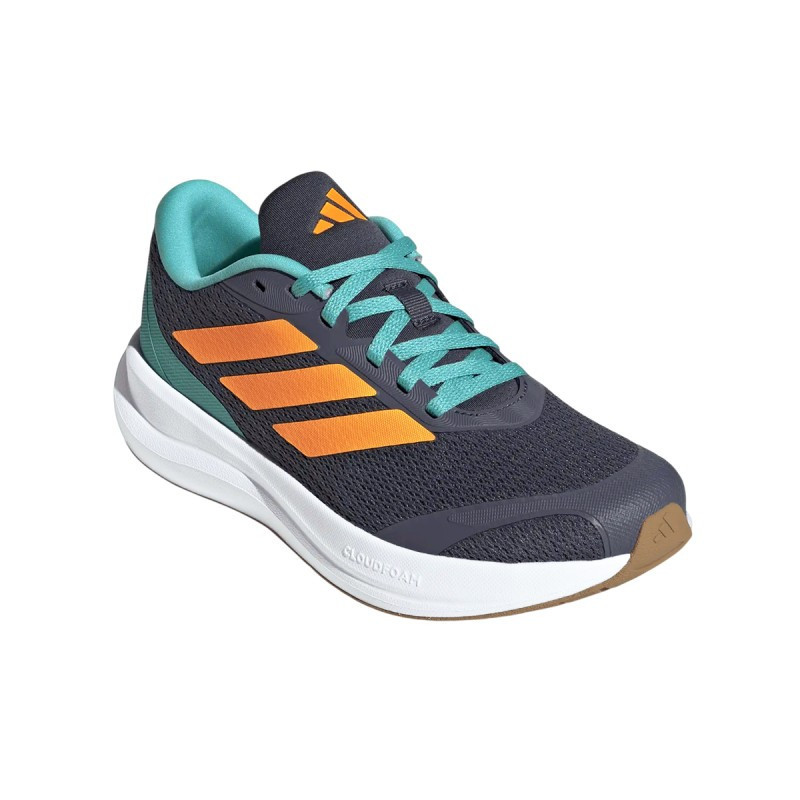 ADIDAS ZAPATILLA RUNFALCON 6 J GRIS NARANJA VERDE NIÑO