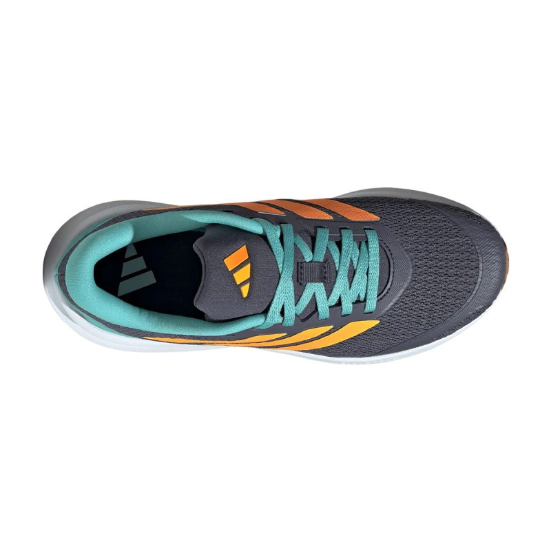 ADIDAS ZAPATILLA RUNFALCON 6 J GRIS NARANJA VERDE NIÑO