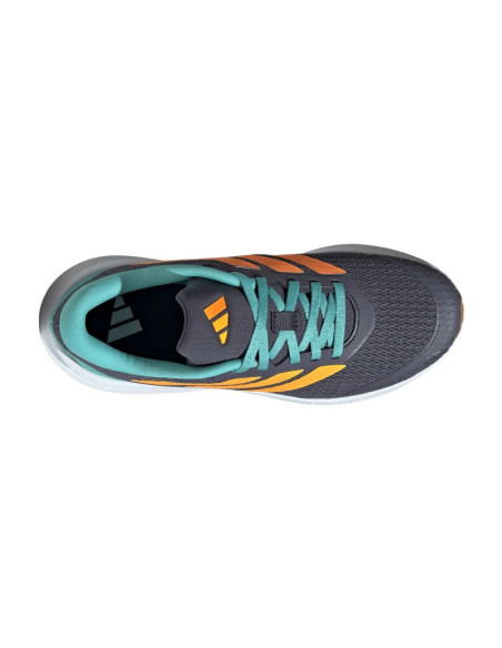 ADIDAS ZAPATILLA RUNFALCON 6 J GRIS NARANJA VERDE NIÑO