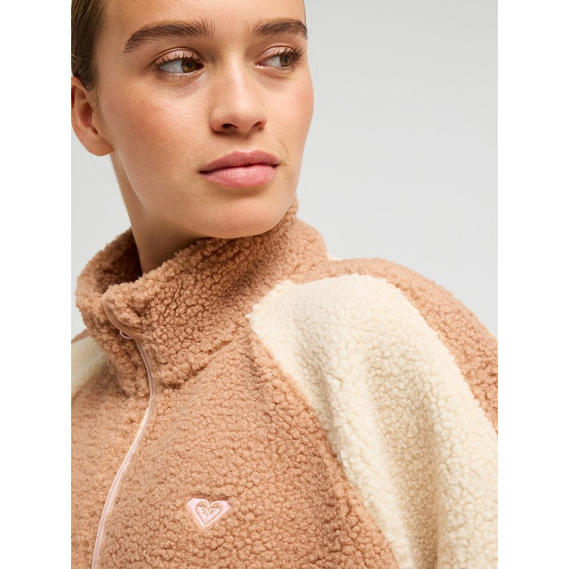 CHAQUETA POLAR BEIG BORREGUITO