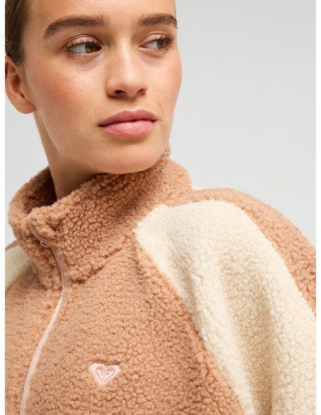CHAQUETA POLAR BEIG BORREGUITO