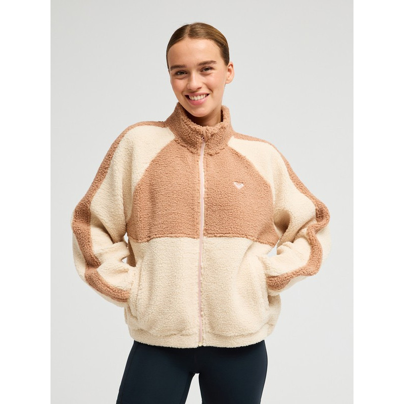 CHAQUETA POLAR BEIG BORREGUITO