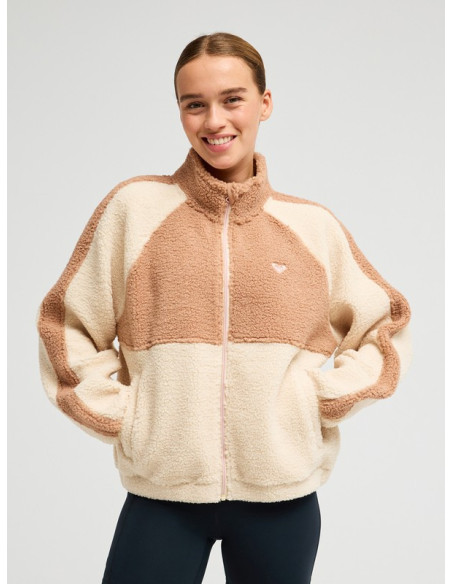 CHAQUETA POLAR BEIG BORREGUITO
