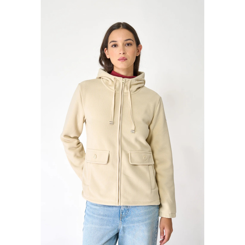CHAQUETA POLAR CAPUCHA MUJER