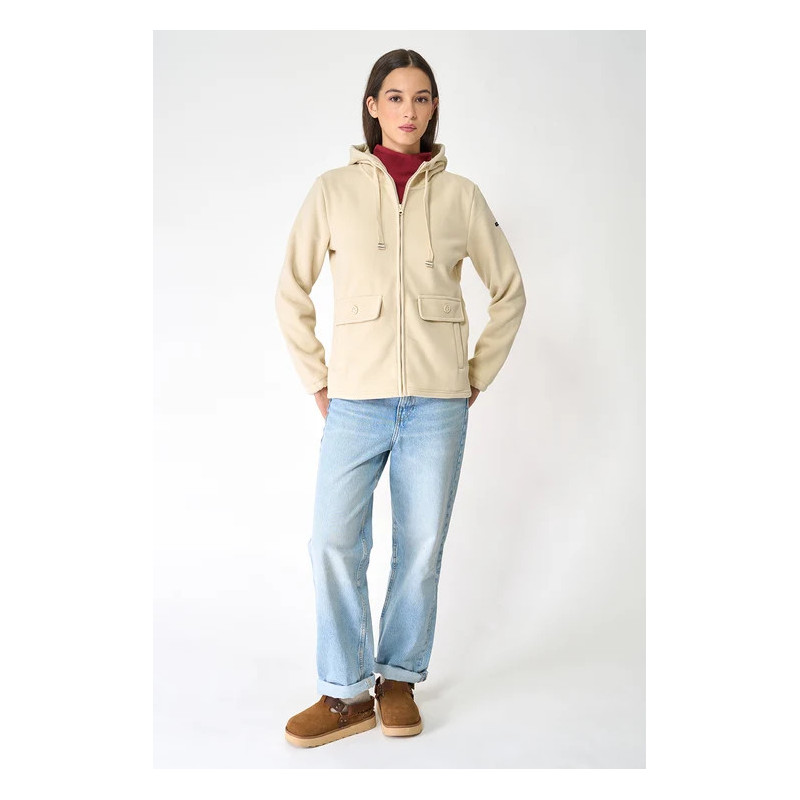 CHAQUETA POLAR CAPUCHA MUJER