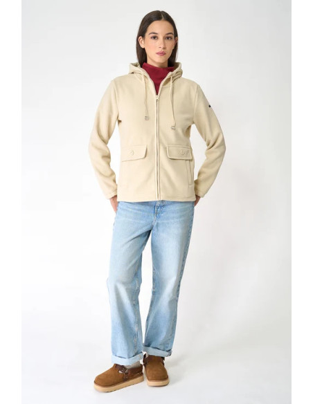 CHAQUETA POLAR CAPUCHA MUJER