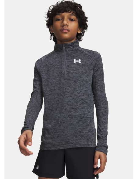 UA TECH 2.0 1/2 ZIP POLO 1/2CRELLERA GRIS