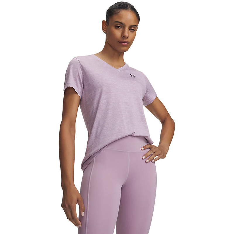 CAMISETA PICO UA TECH™ TWIST SSC LILA