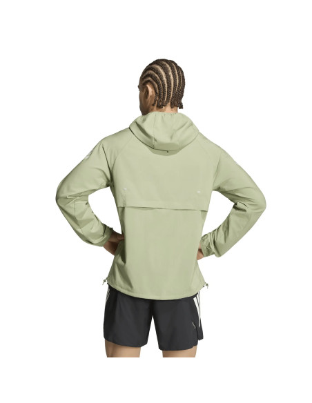 CHAQUETA RUNNING VERDE SR ADIDAS´26