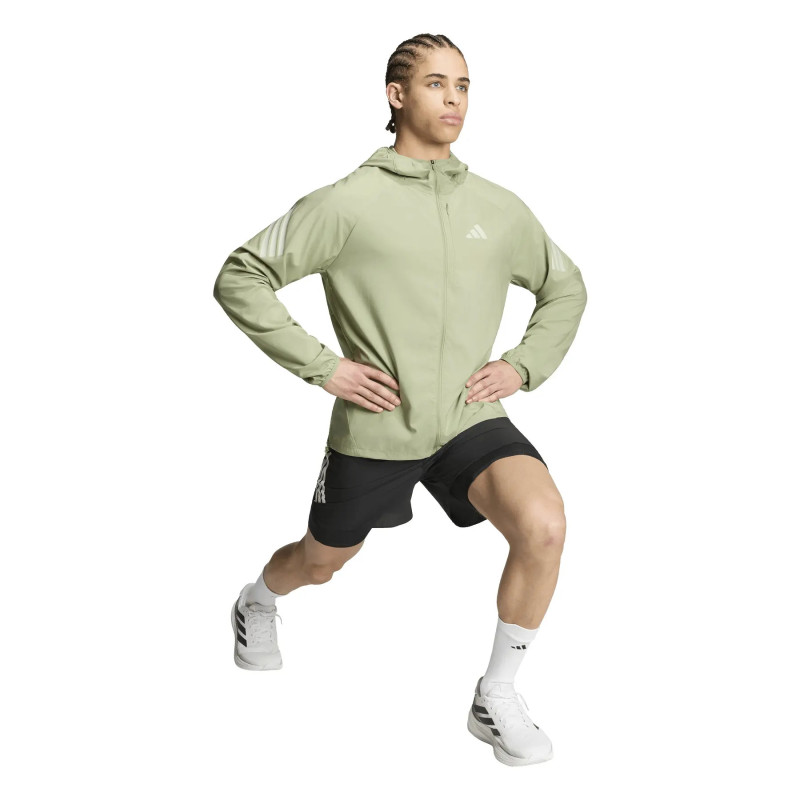 CHAQUETA RUNNING VERDE SR ADIDAS´26