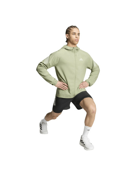 CHAQUETA RUNNING VERDE SR ADIDAS´26
