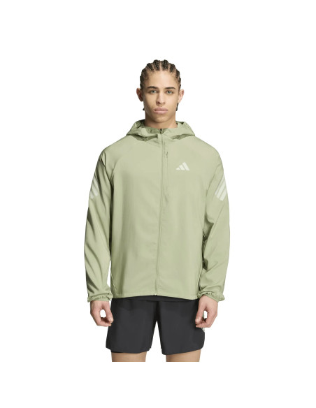 CHAQUETA RUNNING VERDE SR ADIDAS´26